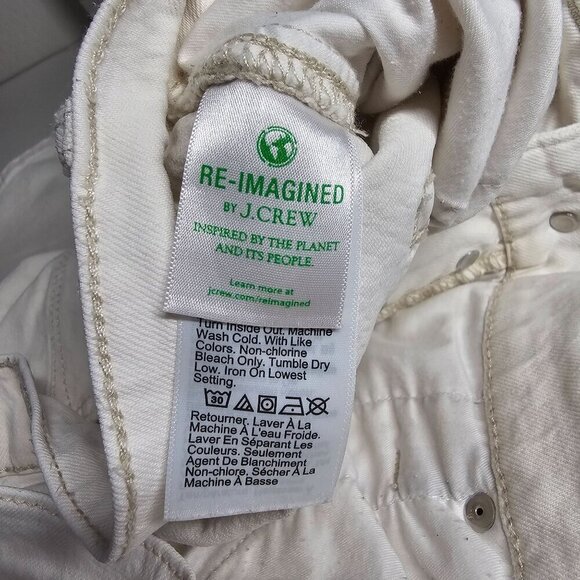 J.Crew Womens High-Rise Straight Jeans Premium Edition Re-Imagined White Size 31 - Picture 8 of 16